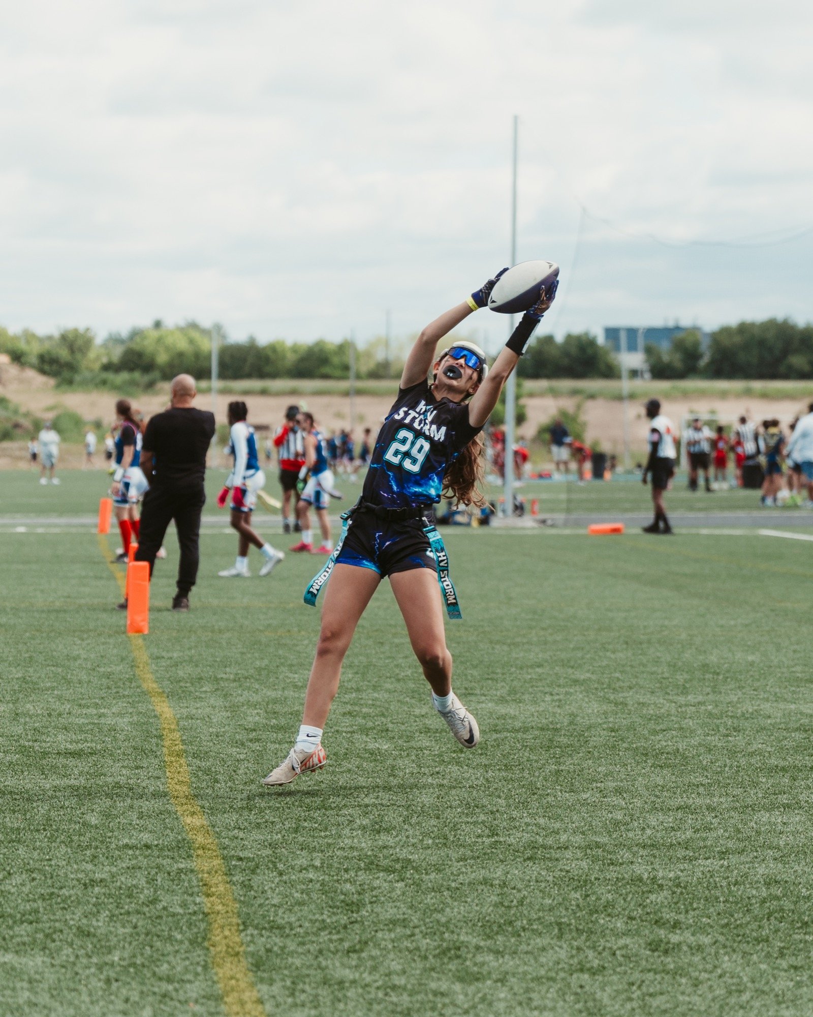 Leaping catch